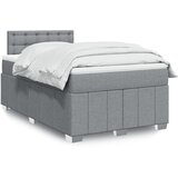 vidaXL Krevet s oprugama i madrac svjetlosivi 120 x 200cm od tkanine | shoptok.hr