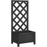  Sadilica s rešetkom crna 40x30x90 cm od masivne jelovine | shoptok.hr