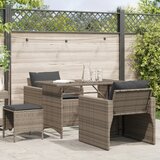  4-dijelni set vrtnih sofa od poliratana s jastucima sivi | shoptok.hr