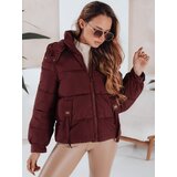 DStreet Kurtka damska zimowa ZENLINE pikowana z kapturem bordowa | Shoptok.si