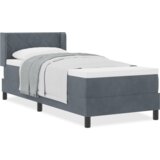  Uzglavlje S Bračnim Krevetom S Madracem Tamno Sivo 80x200 cm Baršun | shoptok.hr