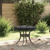 vidaXL Pokrov za zunanjo mizo Črna 62 x 62 x 10 cm 210D tkanina | Shoptok.si