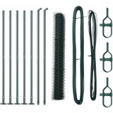 vidaXL Ograda u obliku heksagona Zelena 1,2 x 10 m Čelik, Ograde s osnovnim pločama 7 kom Ø32mm 68,5cm Galvanizirani Čelik Cijene