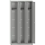  garderobna omara, vxšxg 1800 x 900 x 500 mm, 3 predelki, svetlo sive barve Cene