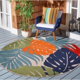 Lesnina XXXL PREPROGA ZA ZUNANJO UPORABO Floral 120 cm tkano modra, zelena | Shoptok.si