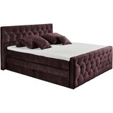 MID.YOU POSTELJA BOXSPRING 180 cm x 200 cm , tekstil, leseni material barve jajčevca | Shoptok.si