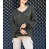 Gemre Green V-neck Sweater Gista | shoptok.hr
