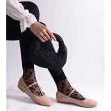 Gemre Beige Patent Ballet Flats with Strap Marseille | Shoptok.si