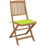 Maison Chic Zložljivi Vrtni Stoli - Stol za vrti 4 kosi z blazinami trden akacijev les JS2937, (21875769) | Shoptok.si