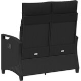  Vrtna klupa s jastukom Crna 105 x 60 x 112 cm Čelik i poliester | Eponuda.ba