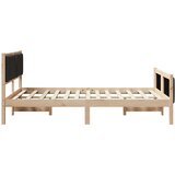  Okvir za krevet s uzglavljem Crna 135 x 190 cm tkanina | shoptok.hr