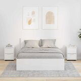 vidaXL Posteljne mize 2 pcs Visok sijaj bela 30,5 x 30 x 43 cm Cene