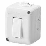 GEWISS system, 2P prekidač 16A, nadgradni, IP40, sivi GW27802 u
