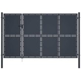  Vrtna vrata čelična 350 x 175 cm antracit | shoptok.hr