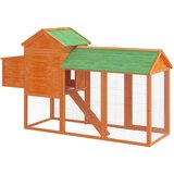 vidaXL Kokošnjak rjav 193x65x117 cm trdna borovina | Shoptok.si
