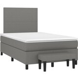 vidaXL Box spring postelja z vzmetnico temno rjava 120x190 cm blago, (21112205) Cene