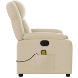 vidaXL Masažni naslanjač krem blago, (20922858) | Shoptok.si
