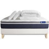 ACTISOM Kompletni paket za posteljo - Vzmetnica 140x190 cm + Vzmetni okvir z letvami (v kompletu) + 2 vzglavnika + Prevleka - Actilatex Confort, (21614363) | Shoptok.si