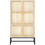  Visoka komoda bijela 70 x 35 x 125 cm od konstruiranog drva | Eponuda.com