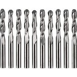 TwoTrees 2 Flute Round Head End Mills - Set of 10, 3.175 mm | Eponuda.com