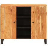  Komoda s 2 vrata 90 x 33 x 75 cm od masivnog drva bagrema | shoptok.hr