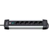 Brennenstuhl Razdelilna letev s stikalom 6-delna črna\, aluminij\, varnostni kontakt 1391000016, (20457832) | Shoptok.si