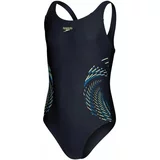 Speedo PLASTISOL PLACEMNET MUSCLEBACK Jednodijelni kupaći kostim za djevojčice, tamno plava, veličina