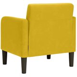 SOFA fotelja s naslonima za ruke žuta 54 cm baršunasta | Shoptok.si