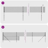 vidaXL Mrezna ograja s konicami za postavitev zelena 2x10 m | Shoptok.si