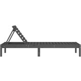VidaXL Ležalnik 2 kosa siv 199,5x60x74 cm trdna borovina Slike