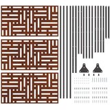  Zaslon za privatnost 100 x 50 x 180 cm Otporni čelik Rđa | shoptok.hr