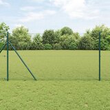 vidaXL heksagonalna ograja zelena 1,2x50 m jeklo, ograjni stebri 13 kosov zelena Ø32 mm 170 cm pocinkano jeklo Cene