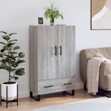  Visoka komoda siva boja hrasta 69,5x31x115 cm konstruirano drvo | shoptok.hr