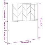  Kovinsko posteljno vzglavje črno 80 cm, (20953819) | Shoptok.si