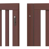  Vrata za pse s vratašcima 8 panela sklopiva 640 cm drvo topole Smeđa 80 x 60 x 2 cm | Shoptok.si