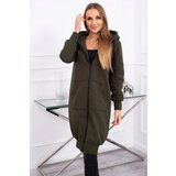 Kesi Long insulated hoodie in khaki color | shoptok.hr