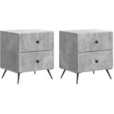  Nočna omarica 2 pcs Betonsko siva 43 x 34,5 x 47,5 cm, (5000209445) | Shoptok.si