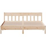  Okvir kreveta s uzglavljem 200 x 200 cm od masivne borovine | shoptok.hr