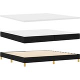  s opruga kutije s uzglavljem Crna 200 x 200 cm tkanina | shoptok.hr
