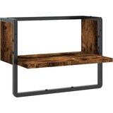  The Living Store Stenska polica s prečko dimljen hrast 40x25x30 cm - Stenska Polica, (21444232) | Shoptok.si