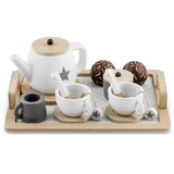 Kinder Home Dječji Drveni Set za Čaj i Kavu s Priborom - bijelo/sivo | shoptok.hr