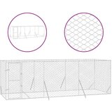 Vanjski kavez za pse srebrni 6 x 2 x 2 m od pocinčanog čelika | shoptok.hr