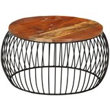vidaXL Klubska mizica Ø 68 cm trden predelan les | Shoptok.si