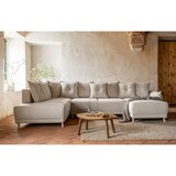 Miuform Bež sklopiva kutna garnitura od samta (s lijevim kutom/u obliku slova "U") Lazy Lukka – | shoptok.hr