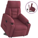  Naslonjač na podizanje od tkanine crvena boja vina | shoptok.hr