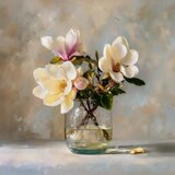 Styler Tiskana slika na platnu 32x32 cm Magnolias – | Shoptok.si