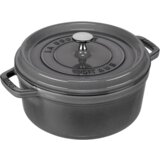 Staub Round Cocotte, 24cm cast iron, graphite grey | shoptok.hr