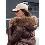 DStreet Kurtka damska zimowa WINTERCHIC kawowa | shoptok.hr
