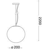Ideal Lux viseći luster na sajli mapa 1xE27/42W/230V, prečnik 20 cm, zlatna/zadimljeno staklo | Eponuda.com