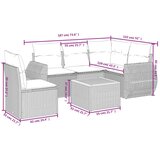 vidaXL 6-dijelni set vrtnih sofa s jastucima bež od poliratana | shoptok.hr